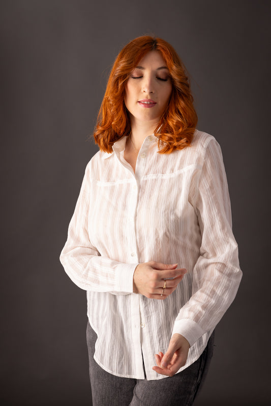 Chemise RAYURES Blanche